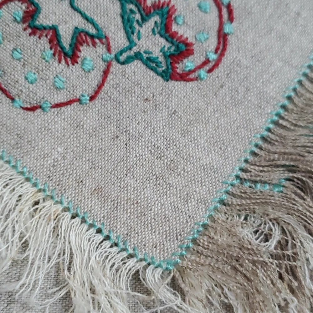 Hand Made Linen Embroider 6 Napkins Table Linen